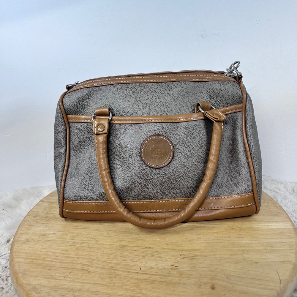 Pacific Connections Satchel Bag Top Handle Shoulder Bag Taupe‎ Brown Small